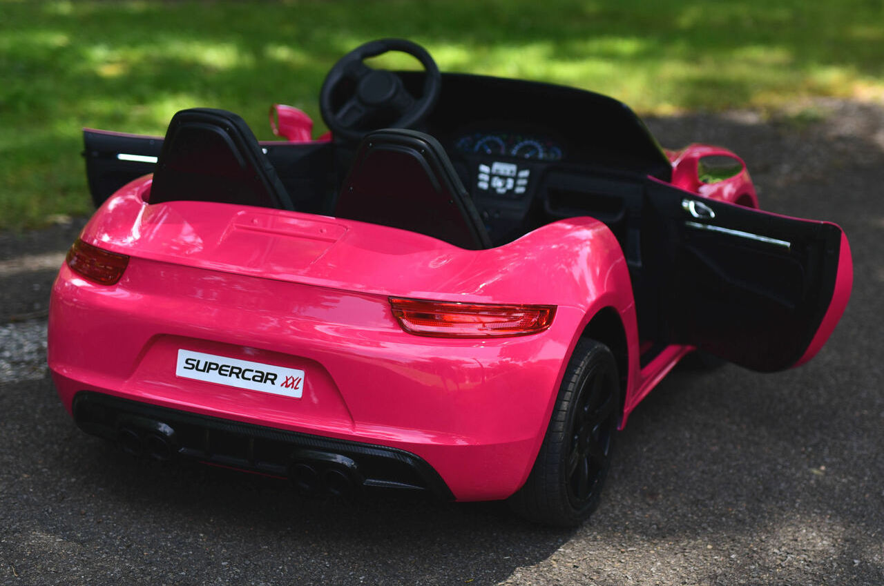 Giant 24V Big Kids Ride ( For Kids ) Super Car XXL 180W Motor & Rubber Tires - Pink, Red, Black, Blue Colors Available