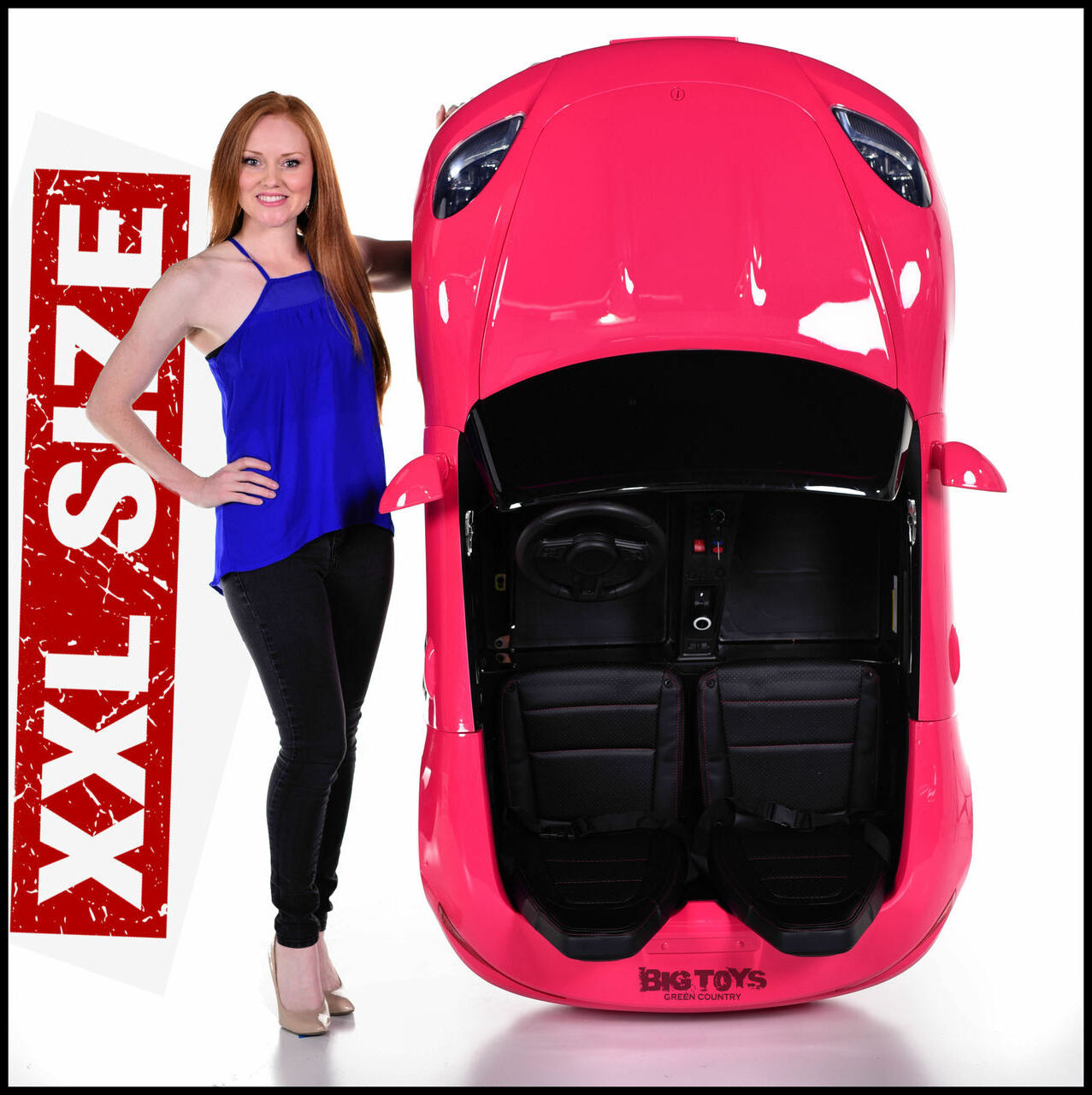 Super Car XXL 180W Motor & Rubber Tires - Buy Now 100% Original Giant 24V Big Kids Ride  - Pink, Red, Black, Blue Colors Availab