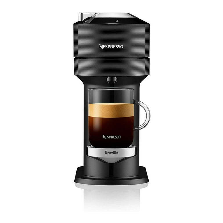 Nespresso Vertuo Deluxe Coffee and Espresso Machine by Breville with Milk Frother, Matte Black Chrome