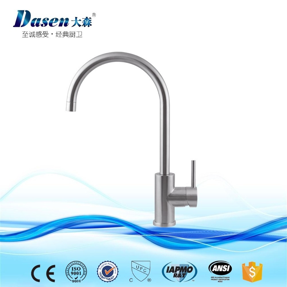 SUS304 sprayer high arc Stainless Steel kitchen faucet