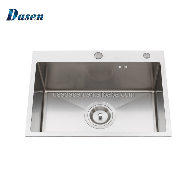 Single Bowl SUS 304 Nano Kitchen Sink Customized Gold Luxury Stainless Steel Kitchen Sink