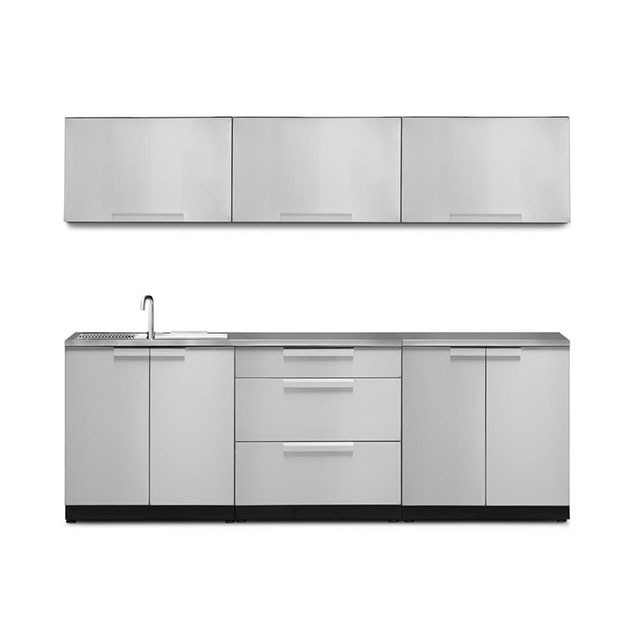 Hot Sale High Quality Stainless Steel Kitchen Cabinet With Bar Sink