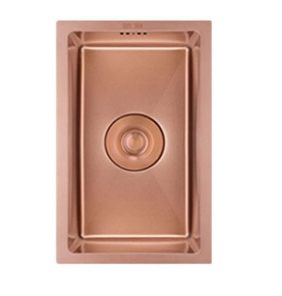 Single Bowl SUS 304 Golden Luxury Stainless Steel Rose Gold Sink