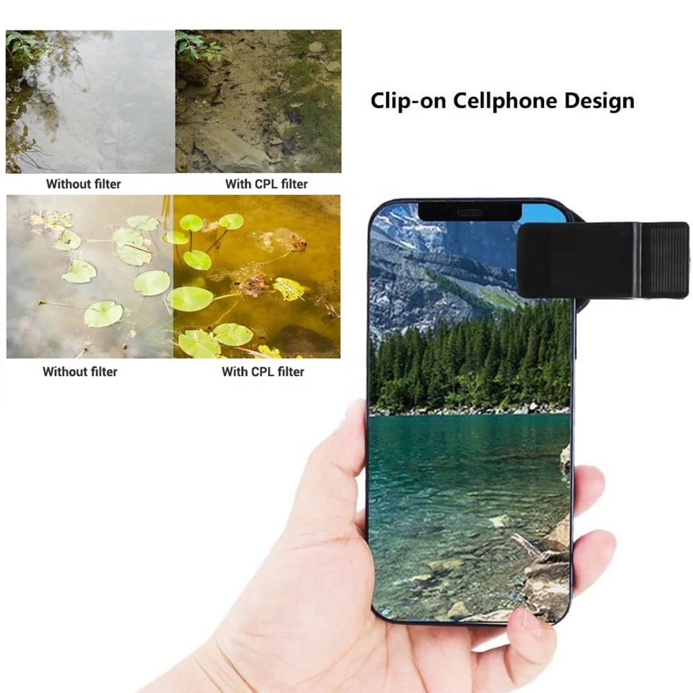 Phone CPL Filter Circular Polarizer Filters HD Mobile Lens Filter for Smartphone photography