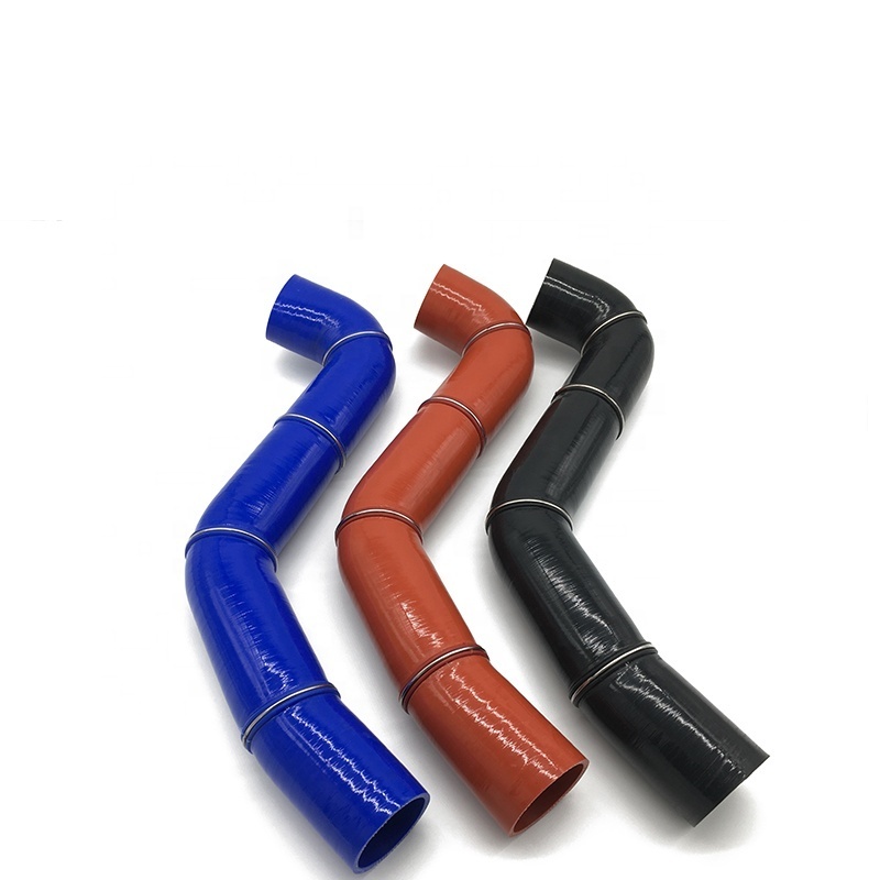 S Bend 45 76mm Wire Reinforced Flexible Silicone Reinforced Water Radiator Air Rubber Hose For Car