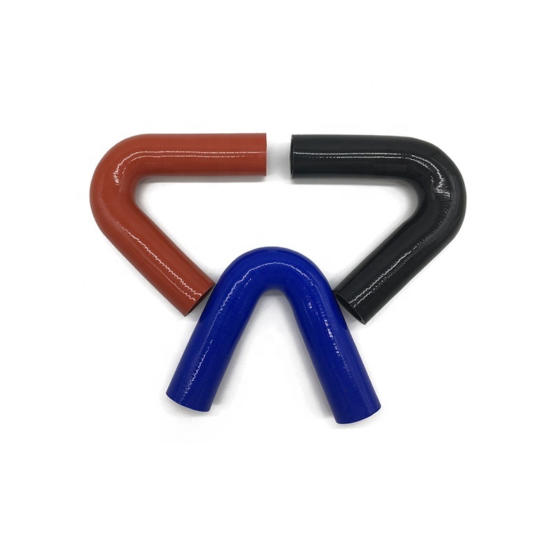 S Bend 45 76mm Wire Reinforced Flexible Silicone Reinforced Water Radiator Air Rubber Hose For Car