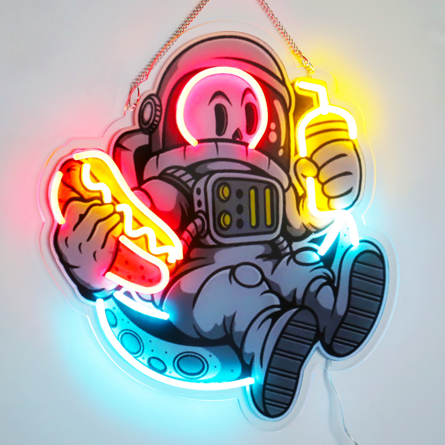 Led Advertising Neon Sign Custom Flex Diy Neon Light Signs - Astronaut Shape