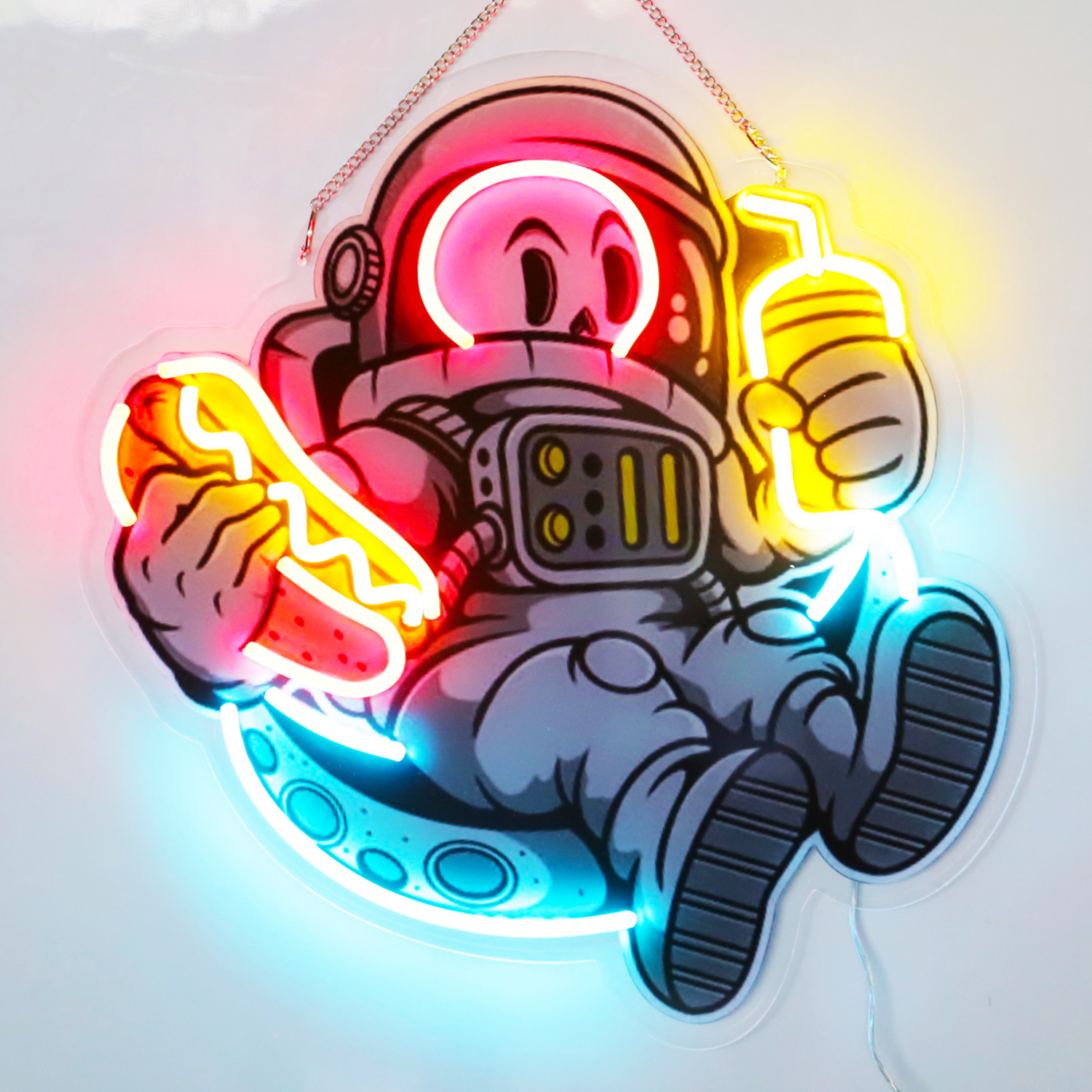 Led Advertising Neon Sign Custom Flex Diy Neon Light Signs - Astronaut Shape