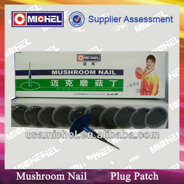 Tubeless Tire Repair Patch Puncture Repair Plug Kit 6mm Mushroom Rubber Plug