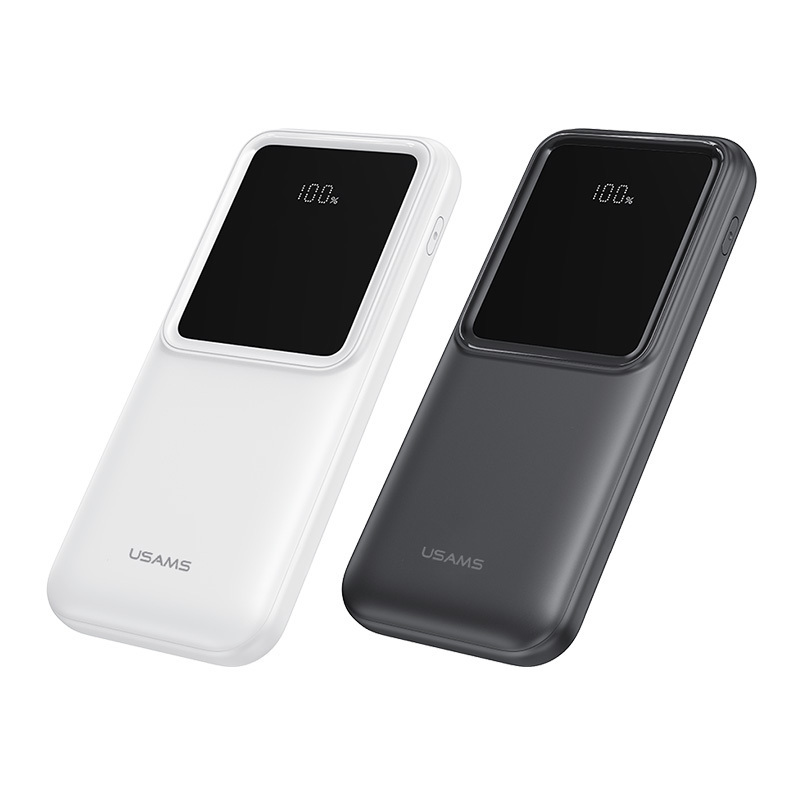 Usams cd194 3 in 1 built in cable usb travel power bank 10000 mah mini portable dual-port digital display powerbank