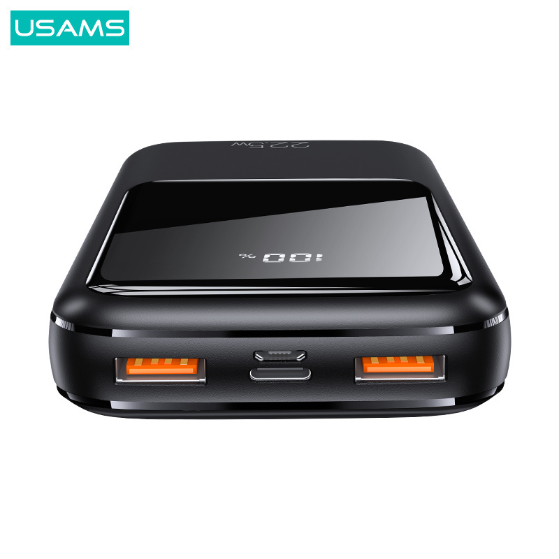 USAMS CD177 Dual QC PD Mobile Power Bank Digital Display Fast Charging Power Bank 20000mAh For Mobile Phone