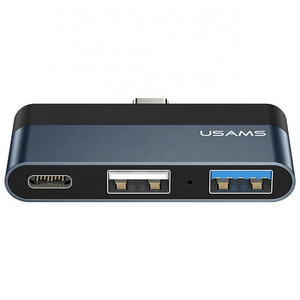 USAMS SJ490  2 USB Ports 1 Type-C Ports  Type-C usb 3 0 Hub high Speed Mini Hub For Mobile Phone Tablet Laptop Use