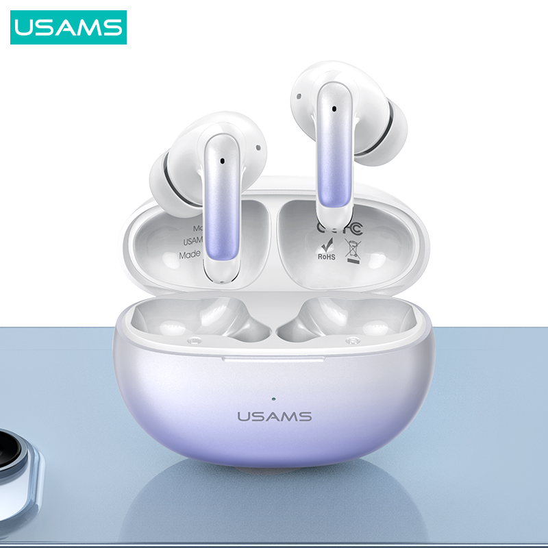 USAMS Bultooth Headphone Wireless Headset BT5.3 US-XD19 Dual-mic ENC TWS Earbuds For iphone