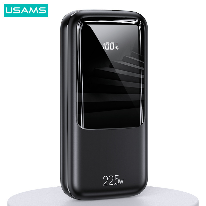 USAMS CD177 Dual QC PD Mobile Power Bank Digital Display Fast Charging Power Bank 20000mAh For Mobile Phone