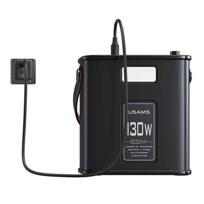 USAMS  High Capacity Fast Charging Outdoor Camping Portable Power Station 80000mah Power Bank for Laptop PC