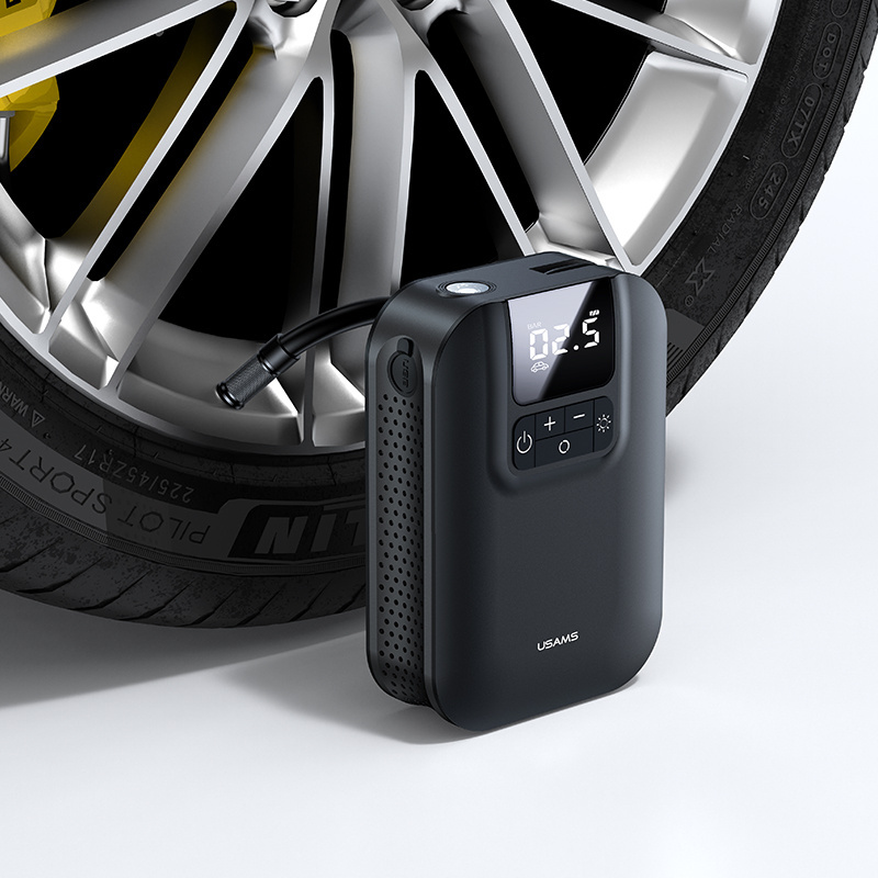 USAMS Functional portable automatic tyre inflator wireless mini digital car air compressor pump cordless tire inflators