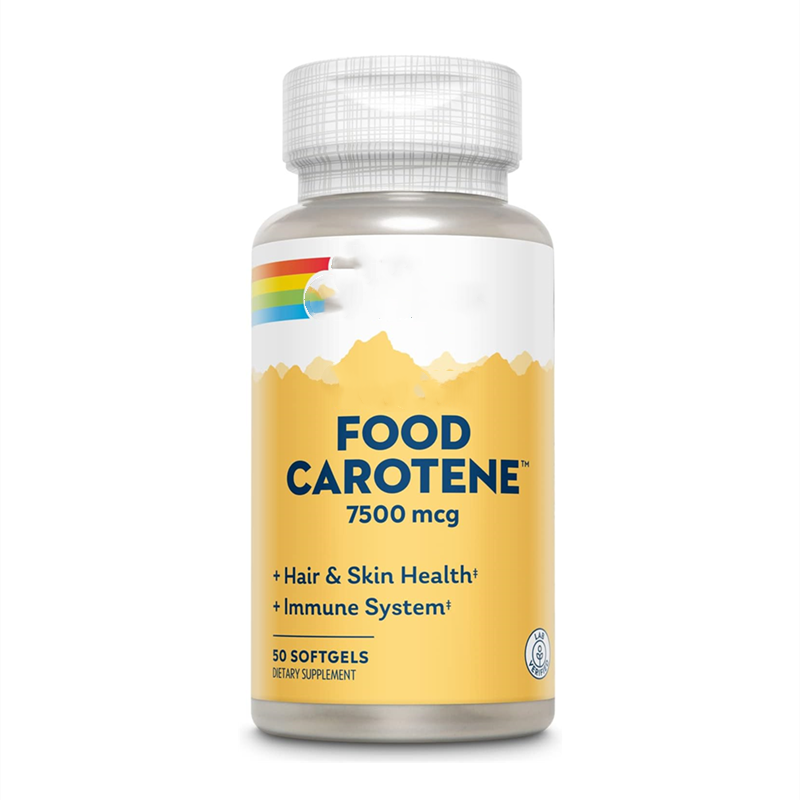 Food carotene, vitamin A as carotene 25000IU Carotenoids promote skin and eye health, antioxidant activity and immune system