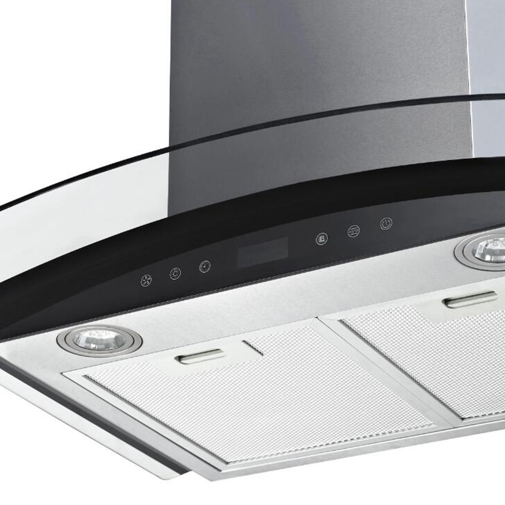 Stainless Steel Household Touch Control Smoke Stove Extractor Cooker Hood With Led Display