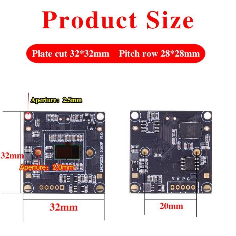 1080P AR0234 12mm 30degree distortionless Visible HDColor global exposure 90fps PCBA Android usb industrial camera module