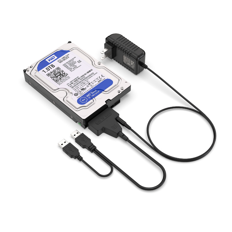 USB 3.0 to SATA External Converter Cable 2.5/3.5 Inches Hard Disk Driver Charging Function Braid Shielded SATA USB 2.0 Cable