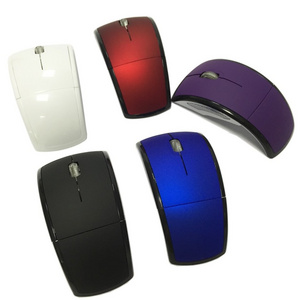 Wholesale Business Foldable Arc Mouse Promotional Gift Mice Folding Arc 2.4G Wireless Mouse