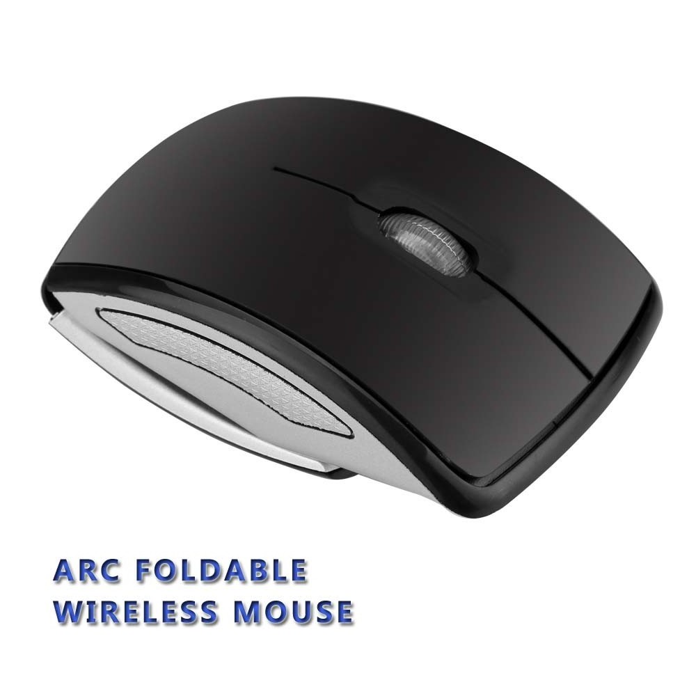 Wholesale Business Foldable Arc Mouse Promotional Gift Mice Folding Arc 2.4G Wireless Mouse