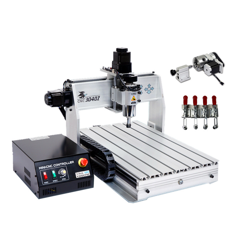 CNC 3040Z-DQ 4 axis Engraving Machine,3040Z-DQ mini CNC router, milling machine + wireless handwheel