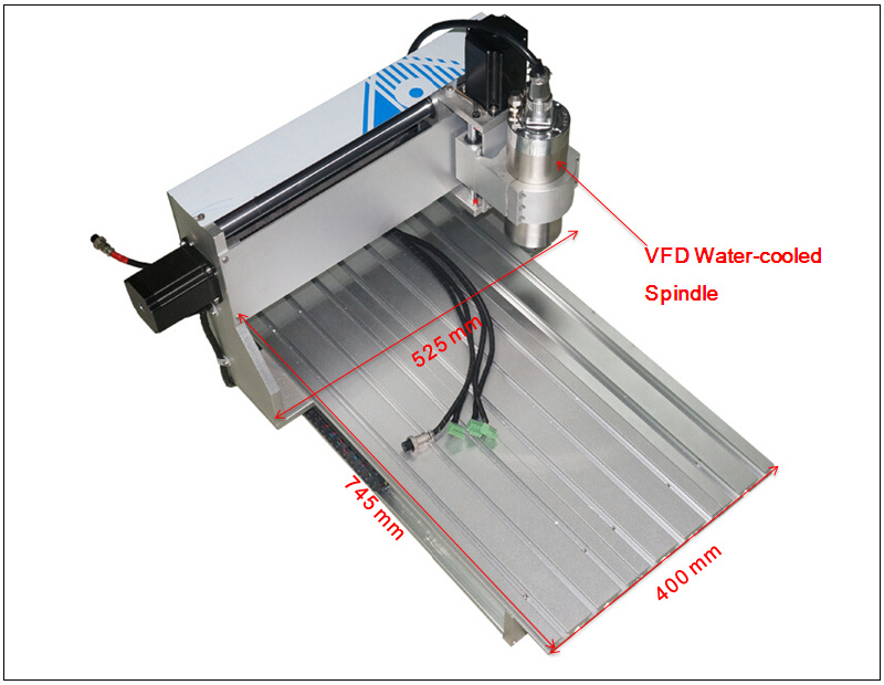 Water Cooled Spindle 6040 V H 3D CNC Router machine 4 Axis 1500w for wood wood metal