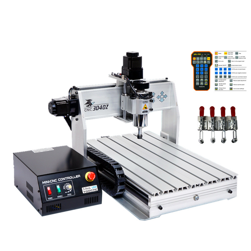 CNC 3040Z-DQ 4 axis Engraving Machine,3040Z-DQ mini CNC router, milling machine + wireless handwheel