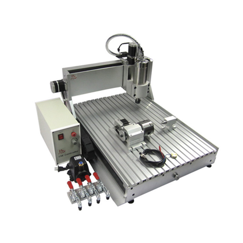 4-Axis 6090 CNC Router Wood Carving and Engraving Machine Ball Screw Transmission for Wooden Stone Glass Metal with Limit Switch