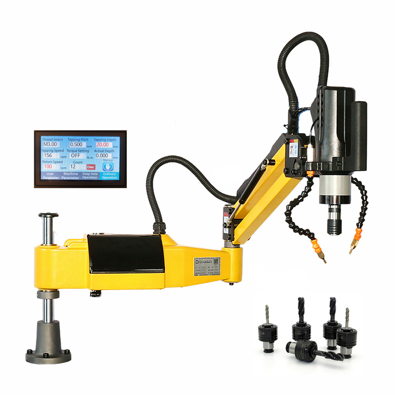 M3-M20-M36 CNC Electric Tapping Machine Servo Motor Electric Tapper Drilling With Chucks Easy Arm Power Tool Threading Machine