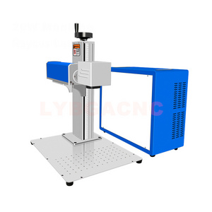 Raycus 30W Mini Fiber Laser Marking Machine Desktop Engraver with Rotation Axis Ring IPG Laser Source EzCad Control Software