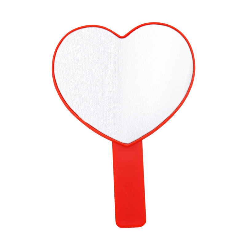 Plastic OEM Makeup Mirror Rectangle Heart Shape Handheld Multicolor Beauty Makeup Mirror With Handle Professional Vanity Mirror