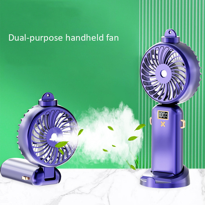 High-inquiry OEM Mobile Air Cooler Spray Folding Mute Fan USB Charging Cooling Fan Desktop Mini Portable Air Conditioner Fan