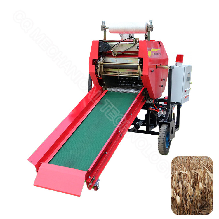 Square forage machinery hay baler for walking tractor