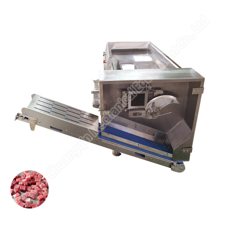 Beef meat cube cutter machine frozen meat dicer meat block cuber