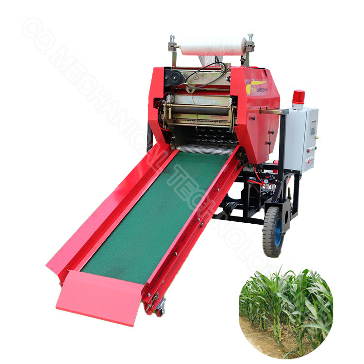 Square forage machinery hay baler for walking tractor