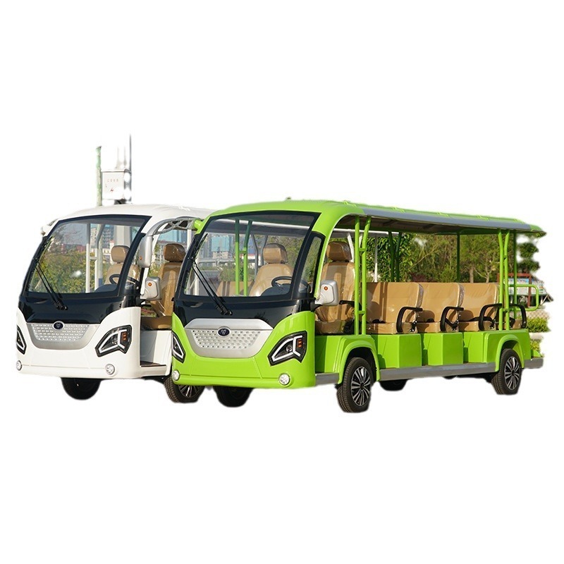 14 Passenger Sightseeing Car Golf Buggy Carts Tourist Electric Shuttle Bus