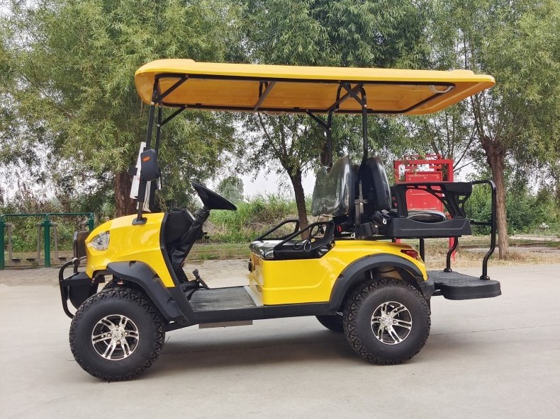 Hot Sale 4 Wheel Electric Golf Cart With Roof 4 Person 72v Electric Lifted Golf Cart Off Road Buggy With Lithium Battery