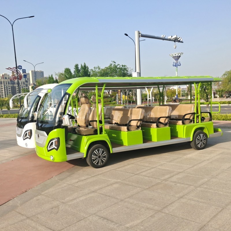 14 Passenger Sightseeing Car Golf Buggy Carts Tourist Electric Shuttle Bus