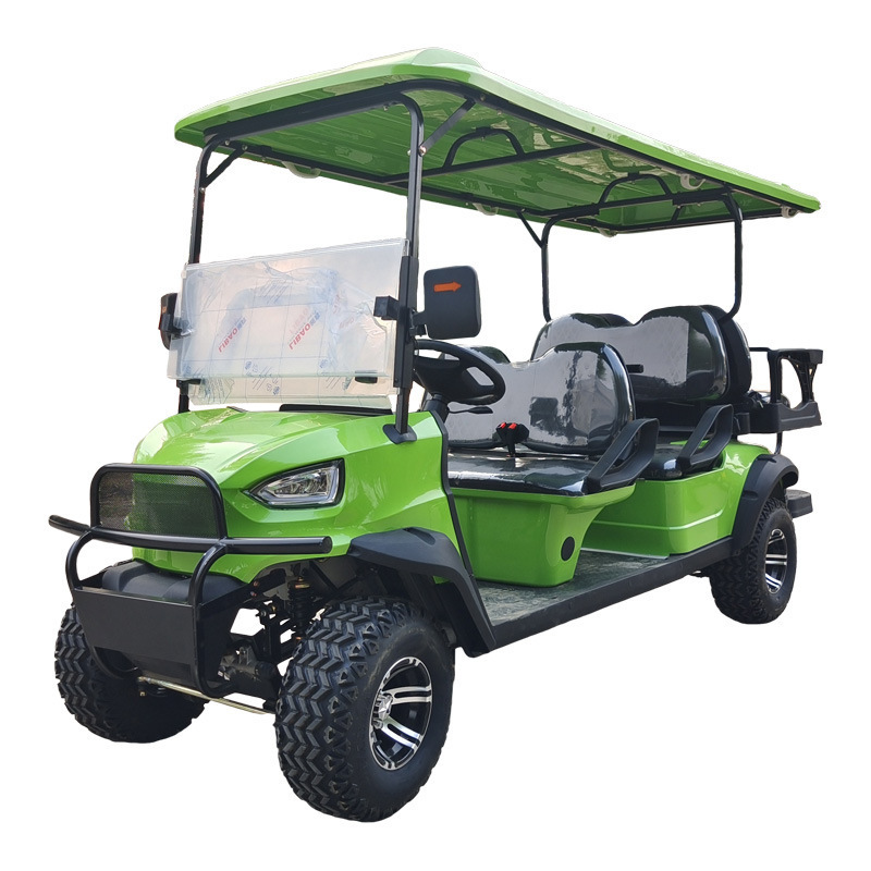 Hot Sale 4 Wheel Electric Golf Cart With Roof 4 Person 72v Electric Lifted Golf Cart Off Road Buggy With Lithium Battery