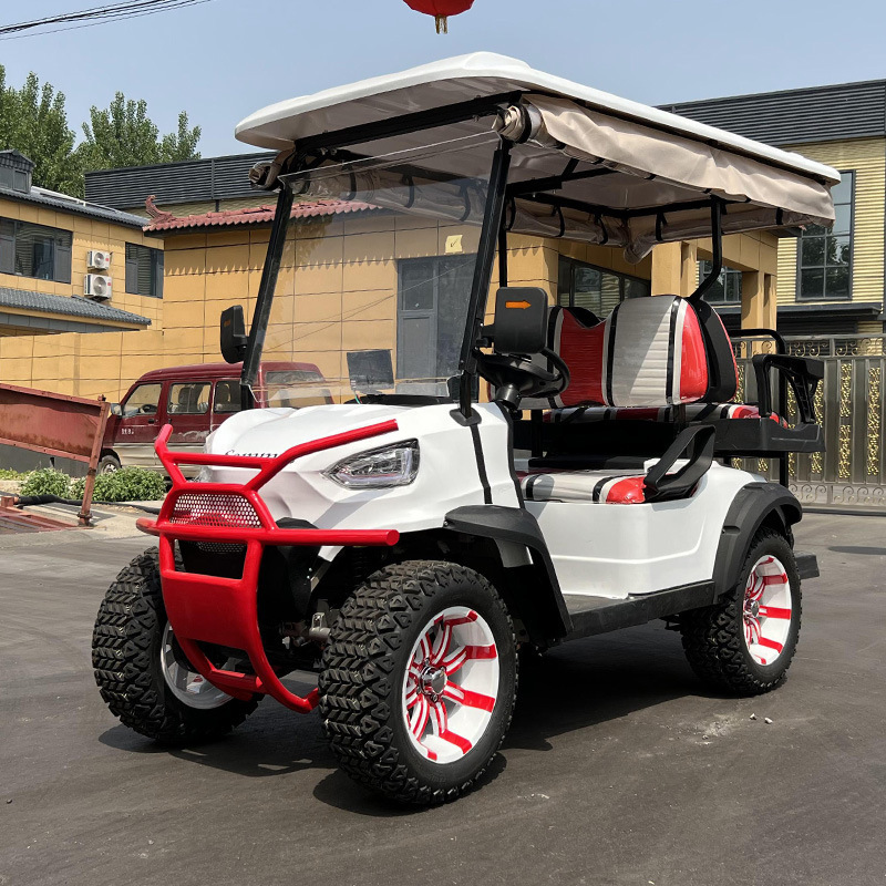 Hot Sale 4 Wheel Electric Golf Cart With Roof 4 Person 72v Electric Lifted Golf Cart Off Road Buggy With Lithium Battery