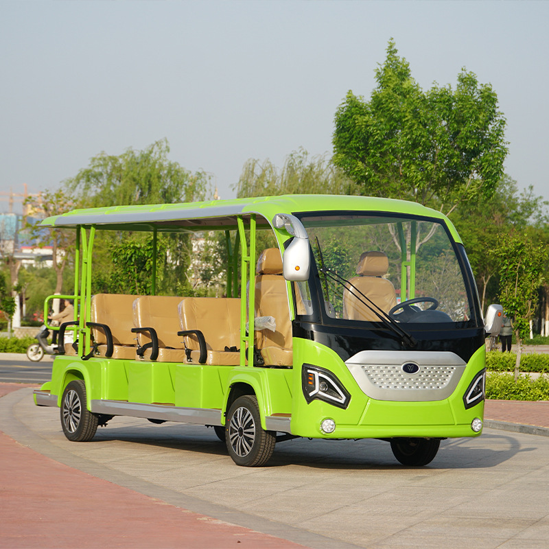 14 Passenger Sightseeing Car Golf Buggy Carts Tourist Electric Shuttle Bus