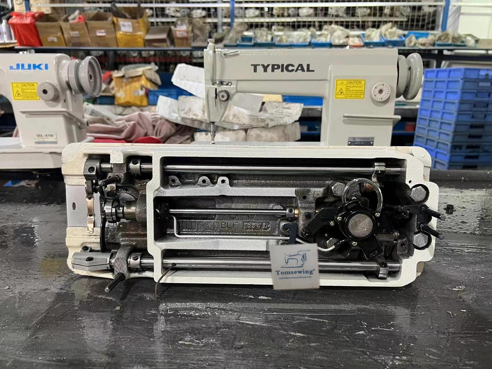 Secondhand Juki-DDL sewing machine 8700 Japan used sale in Mexico India Nigeria Pakistan Chile Turkey reconditioned by Tomsewing