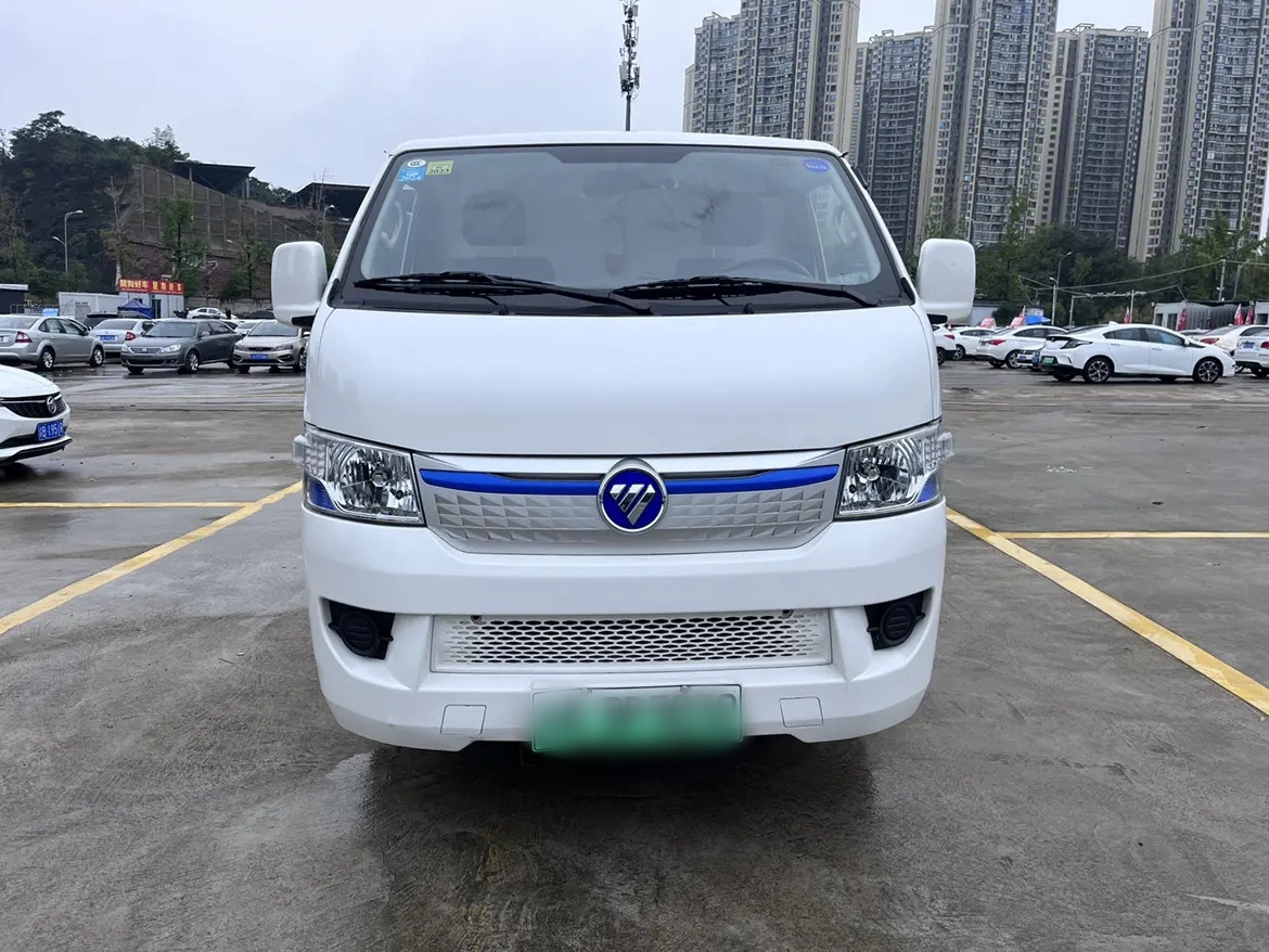 used FOTON mini  Van transport truck long axle high roof 4 doors 2 seats 116HP pure electric sliding door