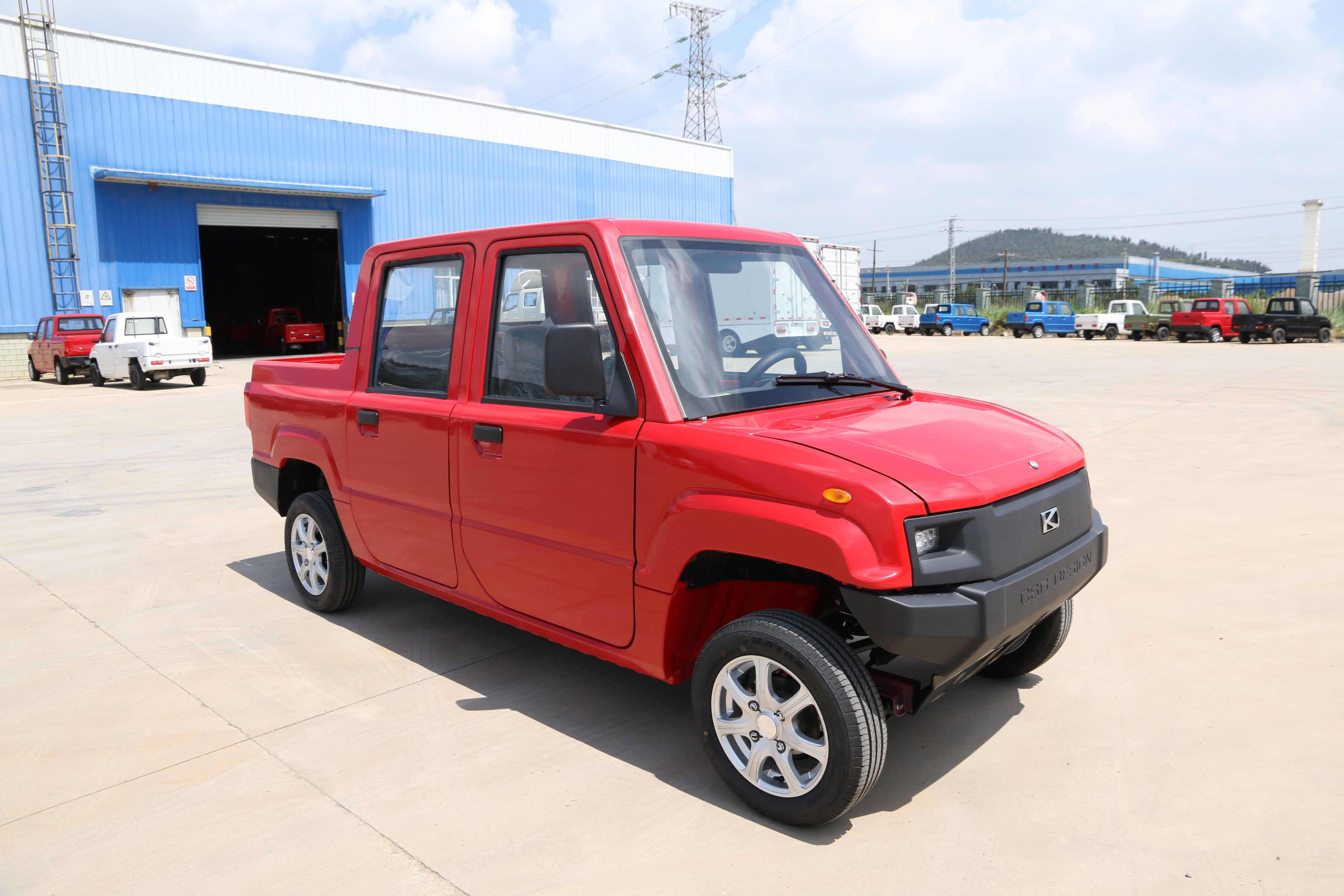 Electric Truck 4x4 New Electric Pickup Car Electric Utility Vehicle with Cargo Box Pickup Truck Electric Car 4seats