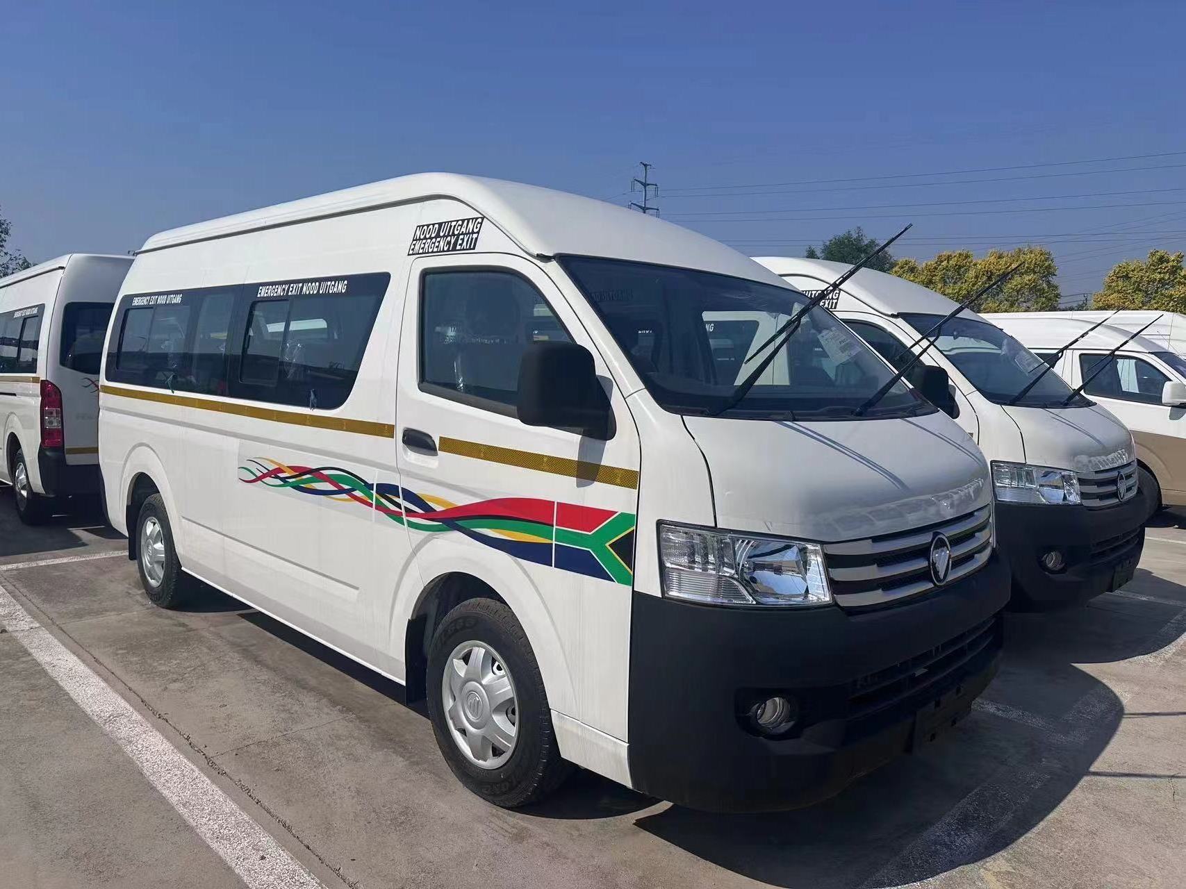 Stock New RHD Passager Van 16 Seats Fo-ton G9 Gasoline Van right hand drive wholesale for South Africa