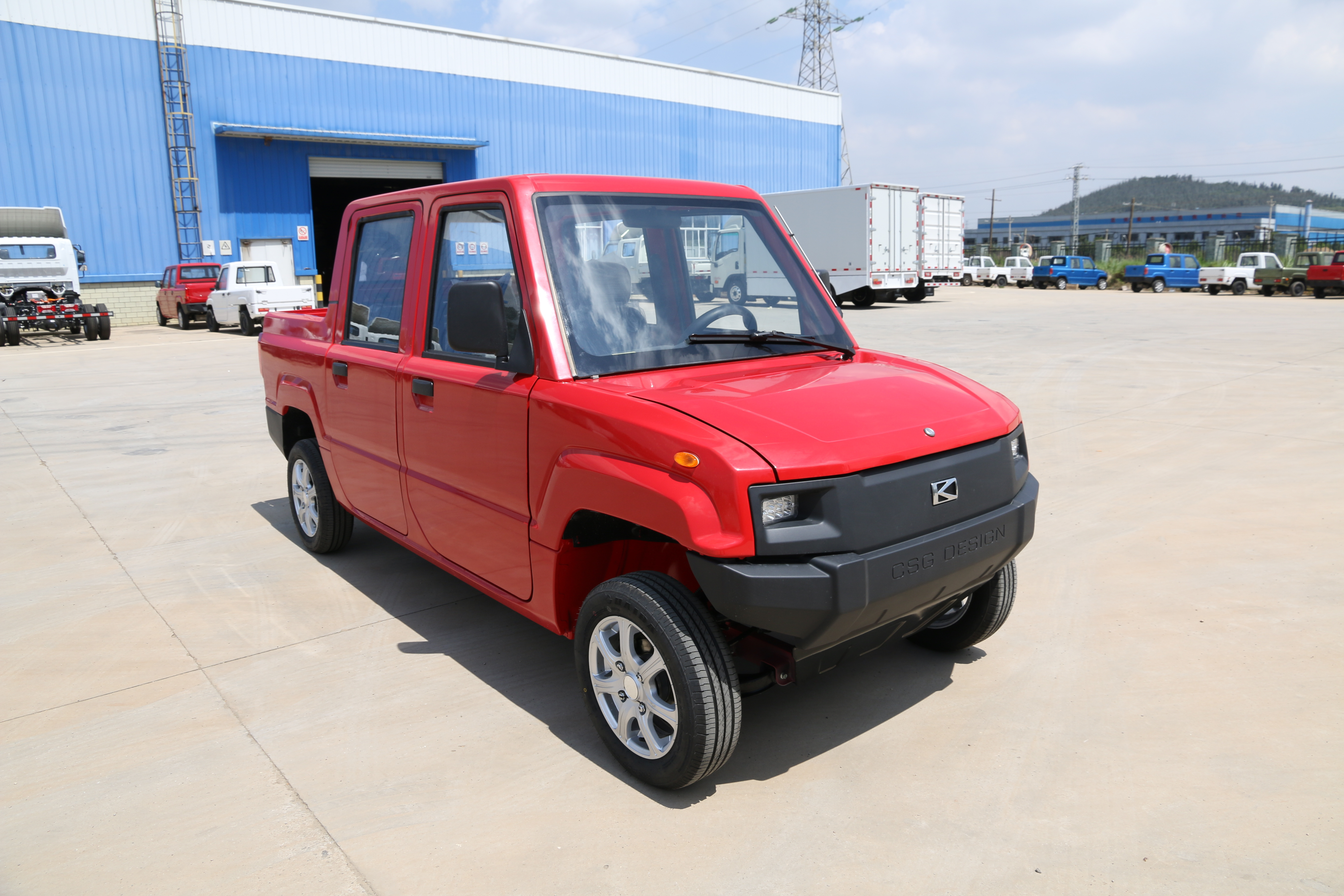 Electric Truck 4x4 New Electric Pickup Car Electric Utility Vehicle with Cargo Box Pickup Truck Electric Car 4seats