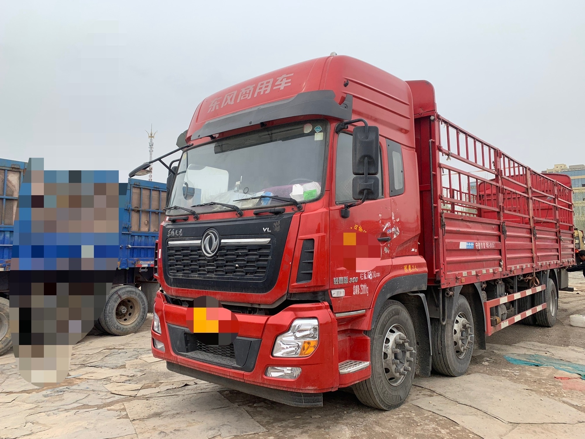 Dongfeng Diesel 8-Wheel Euro5 15T Heavy Duty 6*2 Used Delivery Fast Manual Lorry Truck Left 6x2 Fence Cargo Truck