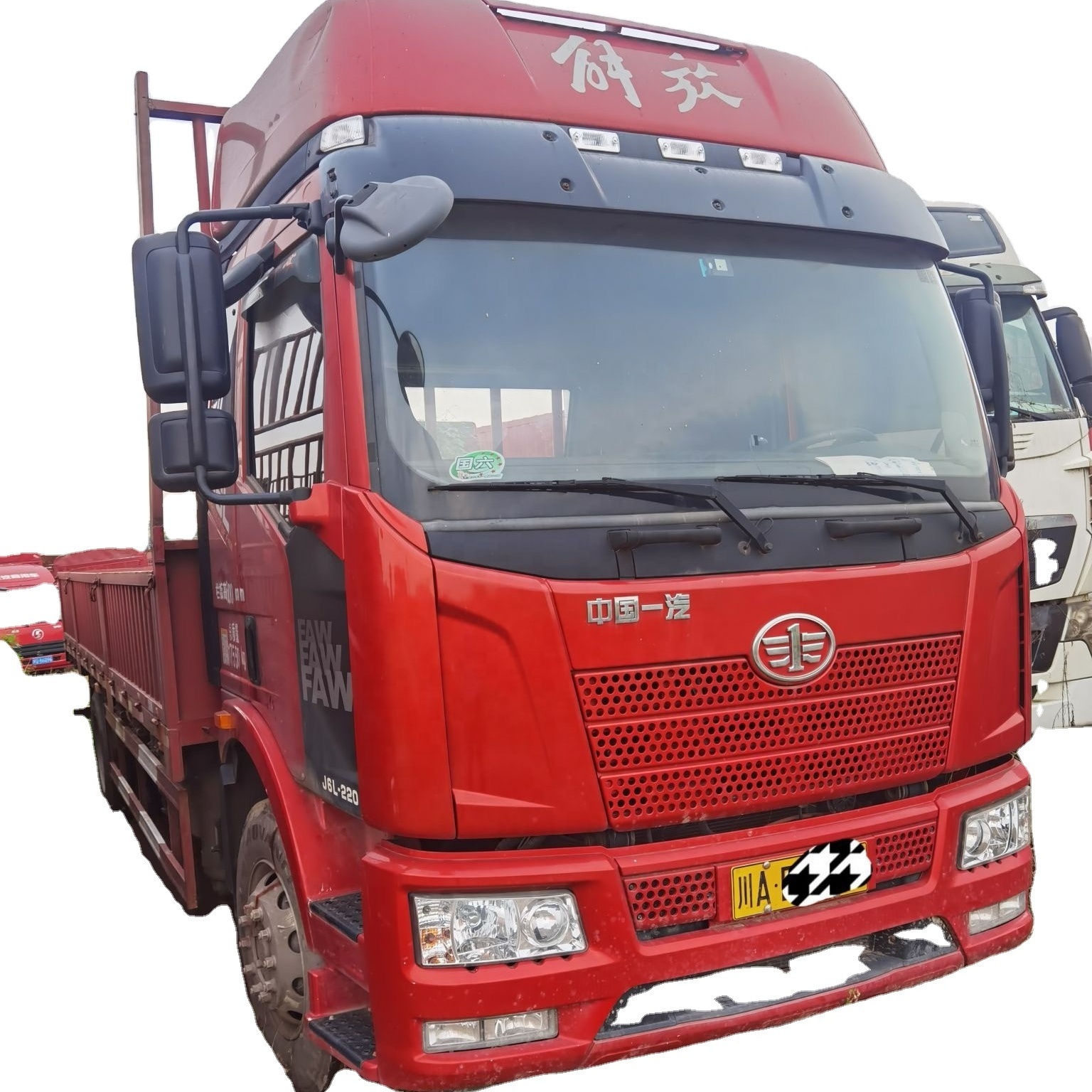 Faw 4x2 Cargo Truck Diesel Engines Euro6 10Ton 220HP Small Used Column Plate Delivery Lorry 4*2 Light Cargo Truck For Sale